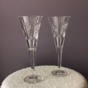 Waterford Crystal Retired Millennium 5 Universal Toast Flutes